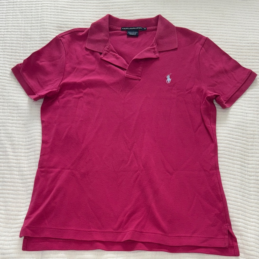 Ralph Lauren Women's Magenta Polo Shirt